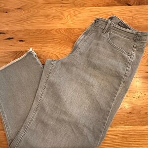 J. Jill Women's Light Gray Straight Jeans